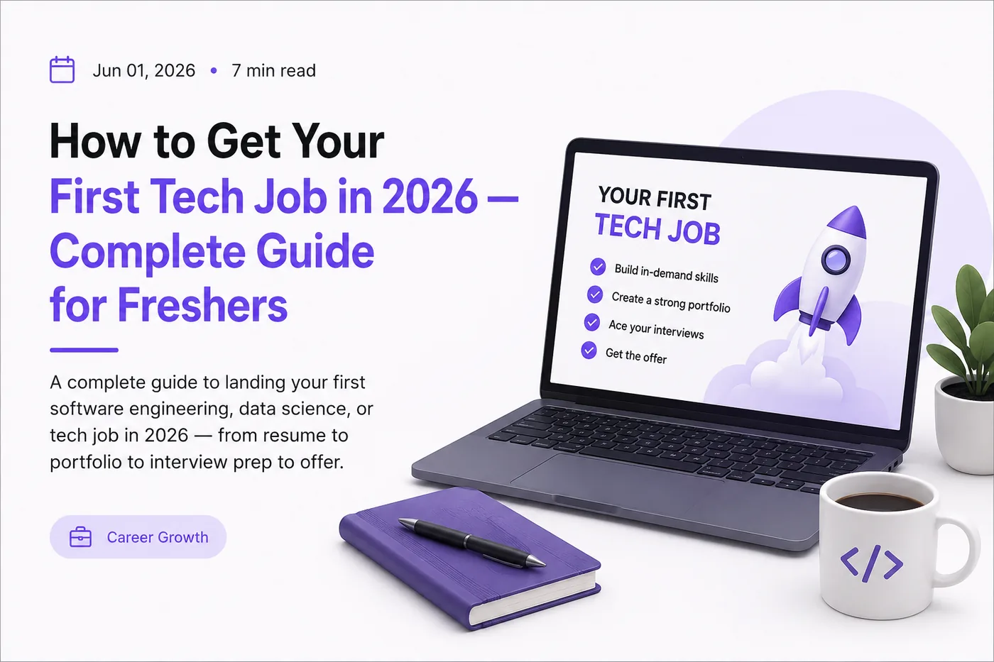 How to Get Your First Tech Job in 2026 - Complete Guide for Freshers